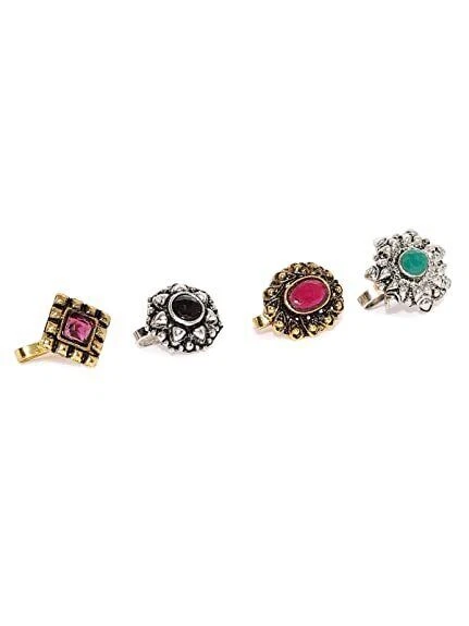 Indian Antique Adjustable Nose Pin For Women Combo OF4
