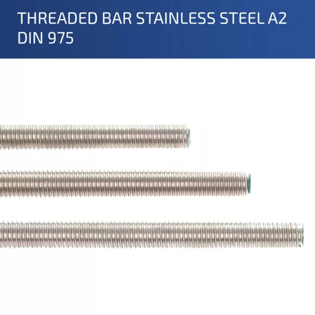 Threaded Bar 8.8 High Tensile Zinc Rod Studding Stud 6Mm 8Mm 10Mm 12Mm To 24Mm