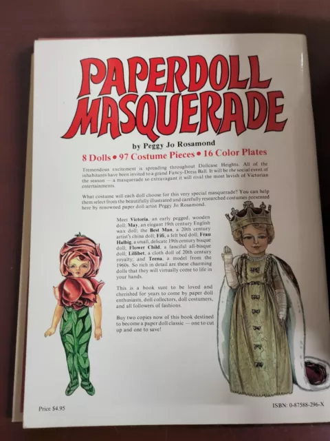 Book - Paper Dolls  ~  Paperdoll Masquerade by Peggy Jo Rosamond 2