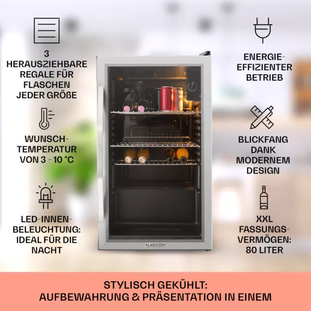 Cool Cube Mini Kühl Schrank Bar Würfel Beer Safe Xxl Glas Tür Led Beleuchtung 2