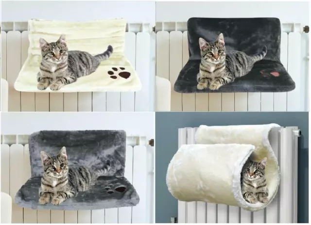 Kitten Cat Pet Bed Hanging Radiator Warm Fleece Basket Cradle Hammock Plush