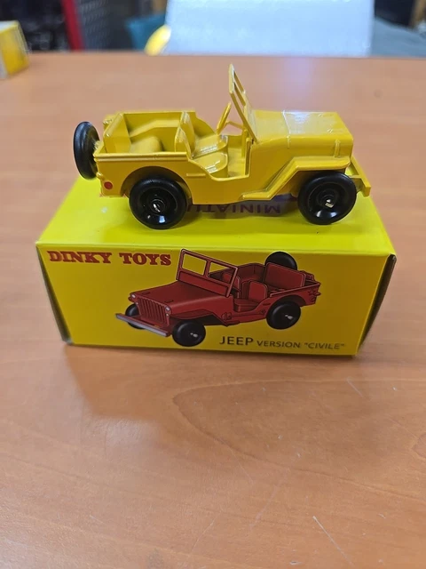 1/43 Jeep Willys US Army militaire Dinky Toys 24M Atlas Neuf Boite - Collection