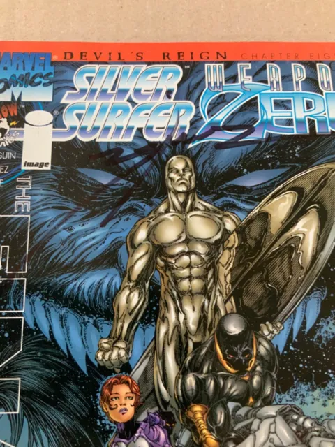 SILVER SURFER WEAPON ZERO #1 (1996) — DEVIL'S REIGN — Signed by JOE BENITEZ 2