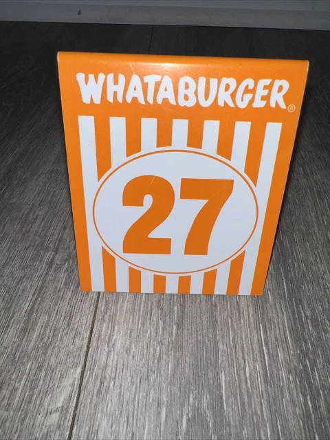 Individual WHATABURGER Restaurant Table Tent Numbers - Modern Glossy