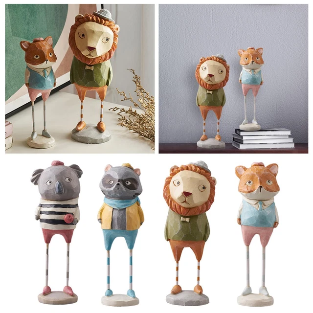 Animals Statue Resin Crafts Ornament Artwork Collecitble Figurine Bedroom