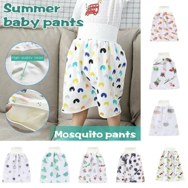 2 in 1 Comfy Kids Children Diaper Skirt Shorts Waterproof and Absorbent Short AU