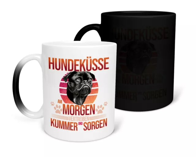 Farbwechseltasse Tasse Zaubertasse Fototasse Hund Hundemama Mops Pug Dog