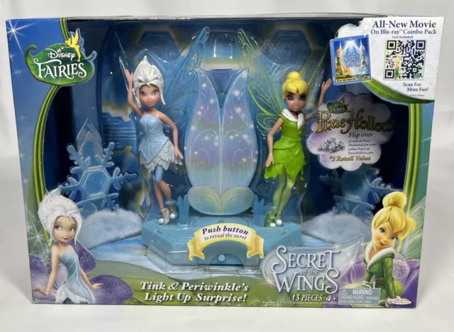 NEW Disney Fairies Tink and Periwinkle Light Up Surprise Secret of the Wings BOX