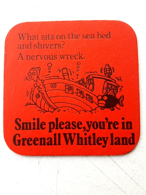 Vintage GREENALL WHITLEY / GREENALL'S - Cat No'287  Beer mat / Coaster
