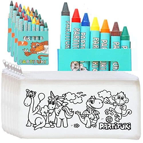 Lot De 128 Mini Crayons De Couleur - 16 Boîtes De 8 Couleurs + 4 Taille-crayons - Pour école, Dessin Et Cadeau