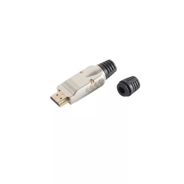 HDMI A-Stecker 19-pol. Metall Gehäuse Kabel/-Selbstmontage Lötmontage DIY 4K UHD