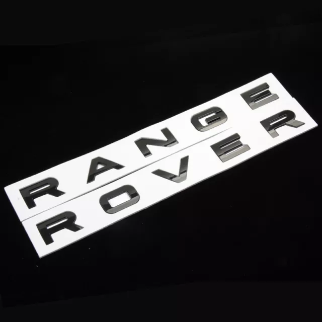 Für Range Rover Evoque Motorhauben Emblem Hintere Heckklappe Schwarz Glänzend