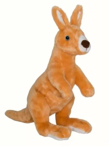 Kuscheltiere.biz Doudou kangourou kangourou avec bébé - Peluche sauvage  Kimberly - Doudou * biz, Marron