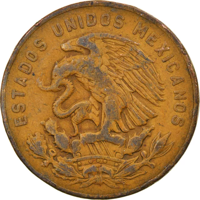 [#816561] Coin, Mexico, 20 Centavos, 1955, Mexico City, EF(40-45), Bronze, KM:43