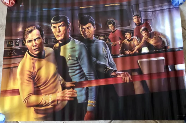 1991 The Crew of U.S.S. Enterprise Star Trek Poster Paramount Pictures 27" x 40"