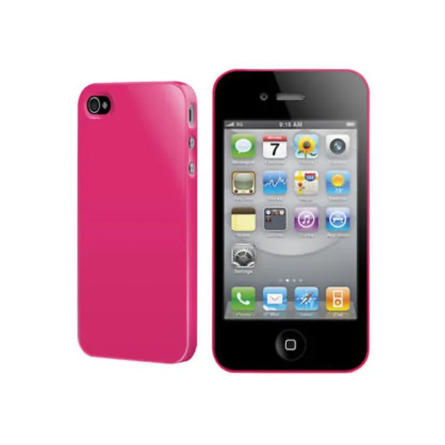 Coque Switcheasy Colors Film Et Cache Poussiere Apple Iphone 4 4S Rose Fuschia
