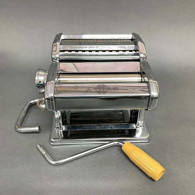 Atlas OMC Marcato Model 150 Pasta Machine Chrome Stainless Steel Made in Italy