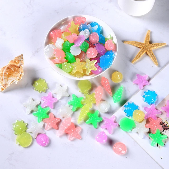 Resin Fish Tank Smooth Rocks Bright Aquarium Stones Glow The Dark