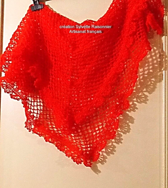 NAPPERON ROND OUVERT POUR LAMPADAIRE CROCHET D'ART S RAISONNIER 55CM