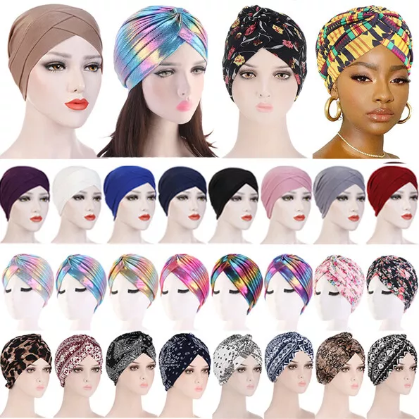 Donne Musulmane Turbante Cappello Fiore Cancro Chemio Perdita Di Capelli ☆ 3