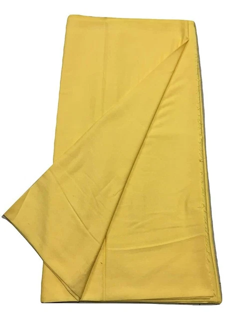 Coton Décousu Tissu Uni Couleur Jaune 4.5 Mètre Pour Femmes