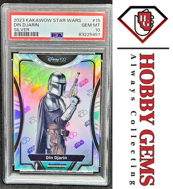 DIN DJARIN MANDALORIAN PSA 10 2023 Kakawow Disney100 Star Wars Silver #15