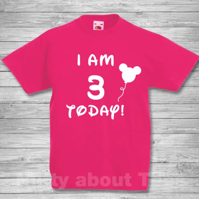 Girls 3rd Birthday Tshirt - I am 3 today! Little Girls bday tee