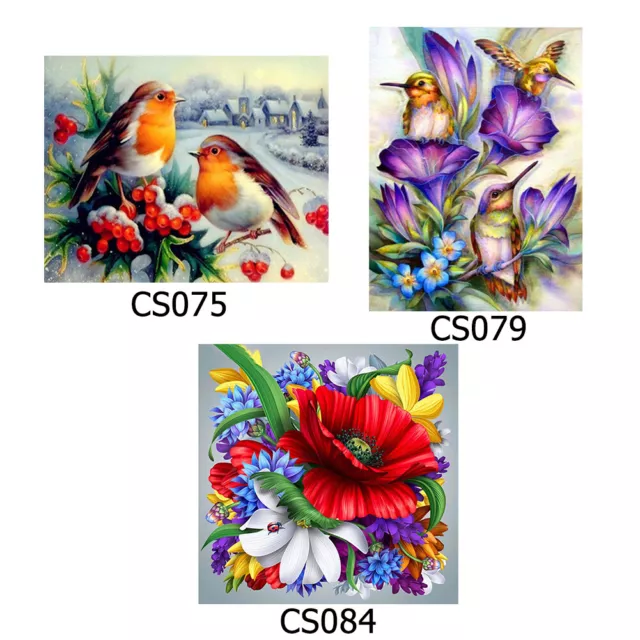 Full Embroidery Cross Stitch Set Needlework Kit 11CT Birds on Flower Art Thread 2