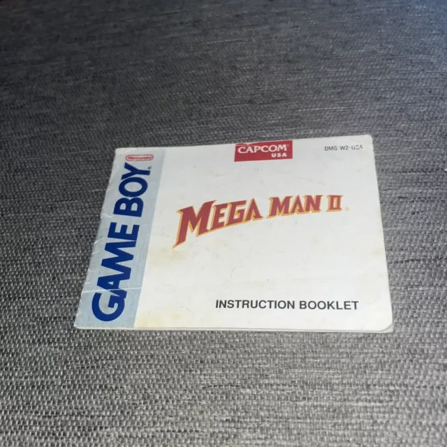 Folleto manual de instrucciones de reemplazo de juego para Nintendo Game Boy Mega Man II 2 SOLAMENTE