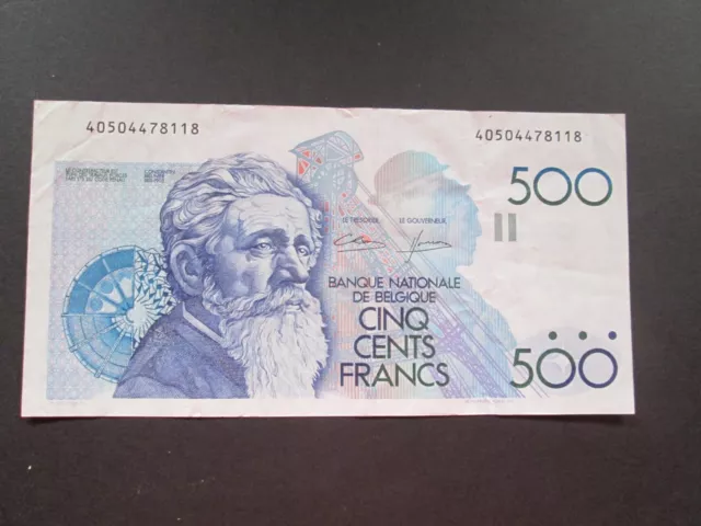 BELGIQUE Billet de banque  500 Francs