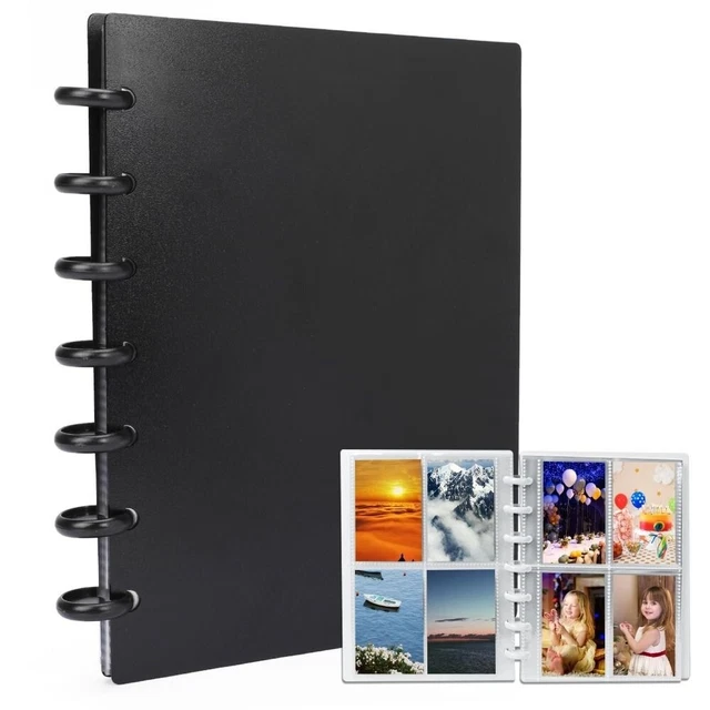 80 poches Photos Titulaire 7 Anneau Manches Photocard  Bureau