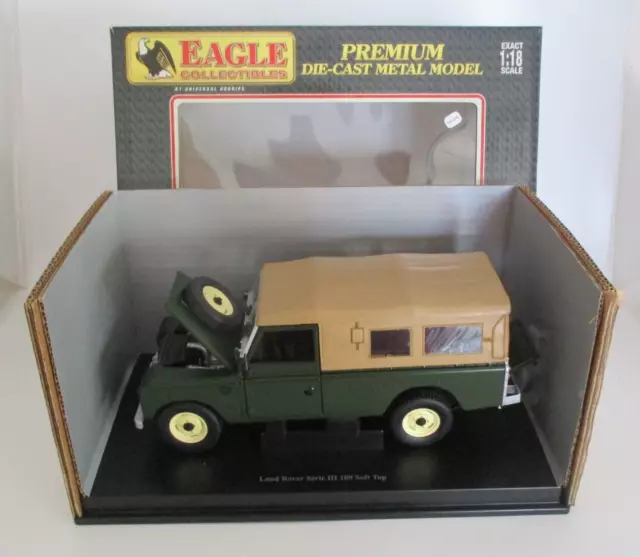 Ta1076 Uh Eagle Collectibles 1/18 Land Rover Serie Iii 109 Soft Top 1961  4403