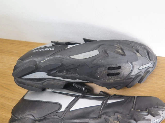 BLACK/SILVER SHIMANO SH-M121G SPD CYCLING SHOES (no cleats!)  MEN UK SIZE 11 13