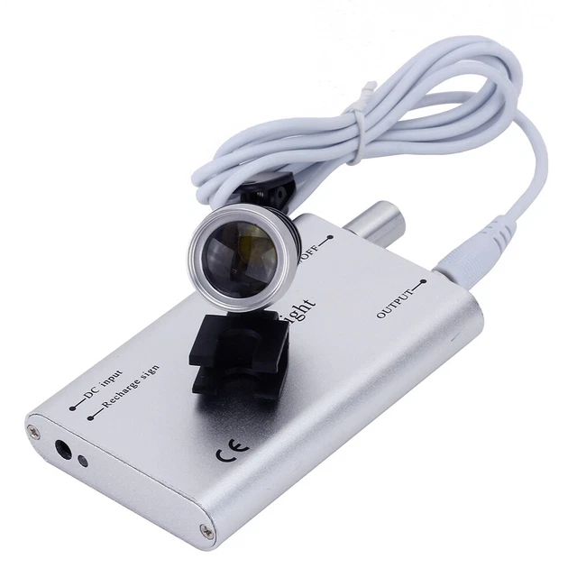 Portable LED Dental Head Light Rechargeable Headlight for Dentist Surgery Loupes