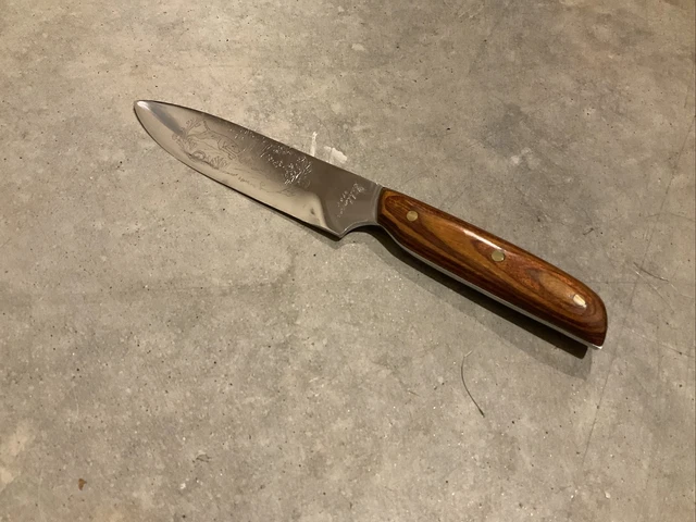 Schlomer Hand Engraved Fixed Knife