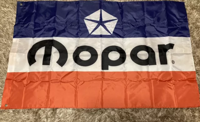 Mopar Logo Flag apx 3x5 ft Racing Banner for Garage Wall Decor Mancave