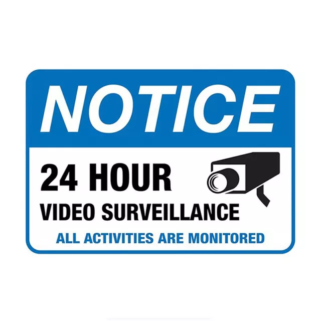 Security Camera Vinyl Sign Weatherproof Sticker Video Surveillance*EL