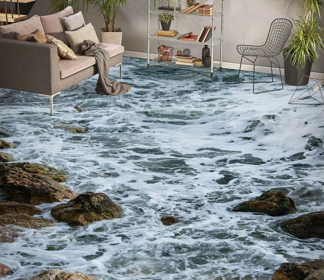 3D BEACH SEA 281NA Floor WallPaper Murals Wallpaper Mural Print AJ AU