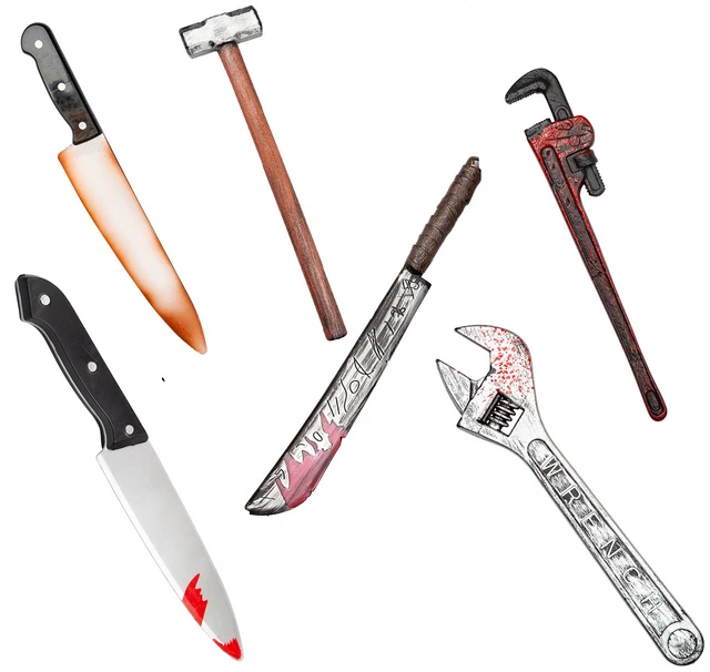 Sanguinoso Armi Coltello Machette Halloween Accessori Costume Assassino Adulti