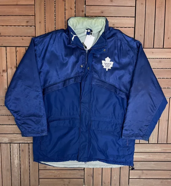 Toronto Maple Leafs Vintage Puma Blue Jacket Size XL