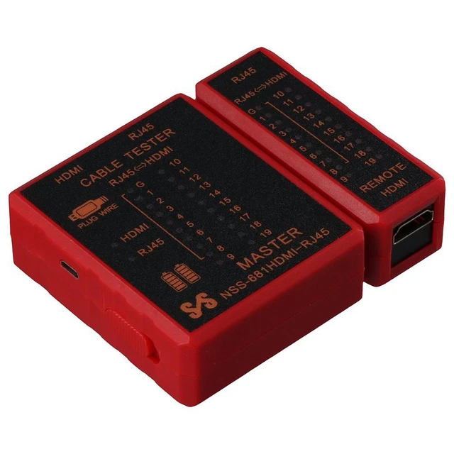 Tester fili HDMI alimentato a batteria tester Ethernet checker RJ11/RJ12/RJ45