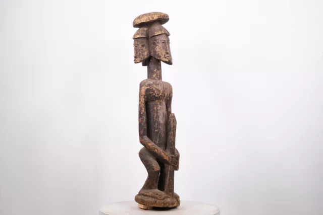 Dogon Statue Mit Vier Abbildungen 38.5 " - Mali - Afrikanische Tribal Kunst