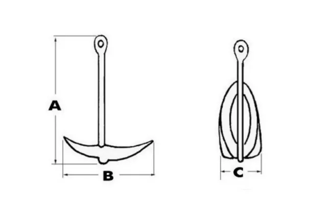 Ancora Ad Ombrello Pieghevole 6 Kg In Acciaio Zincato Barca Gommone 3