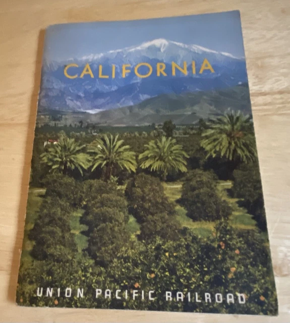 California Brochure-Union Pacific Map-Railway/Railroad Streamliner Train 1948