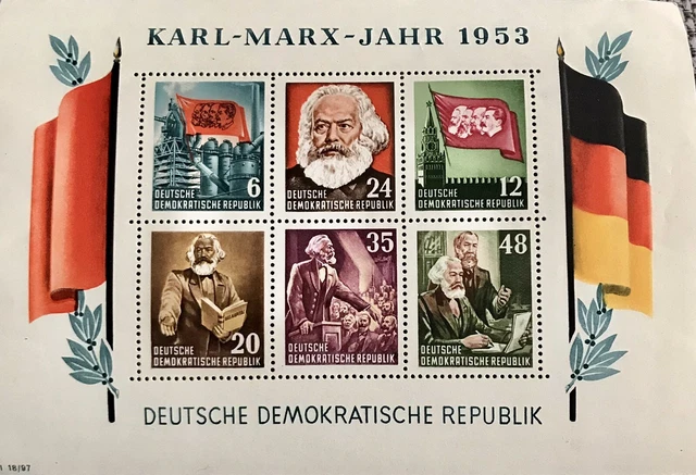 DDR 1953 - Mi-Nr. Block 8 B YII ** - MNH - Karl-Marx-Jahr