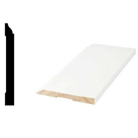 Baseboard 9/16” x 5-1/4” x 16’ Primed PINE wood NOT MDF