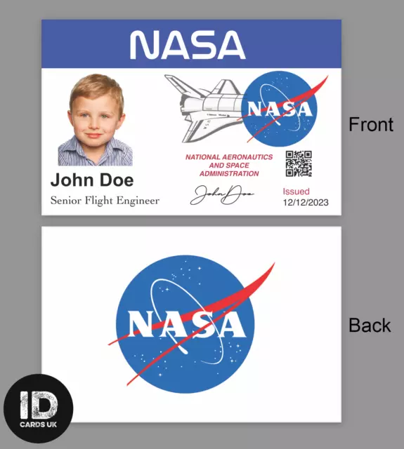 Personalised Printed Novelty Nasa ID card - Space Man - Funny - Great Gift