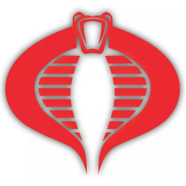 G.I. Joe Cobra Emblem Classic Logo Shaped Retro Vinyl Decal Sticker