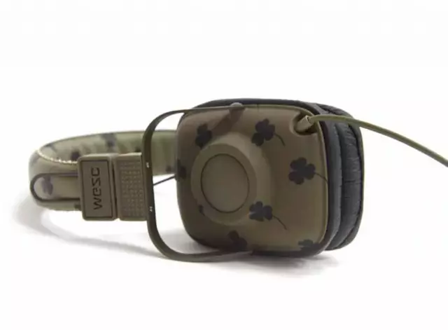 WeSc Maraca Larper Stripe/Dark Purple Compact Folding Headphones O/S NIB
