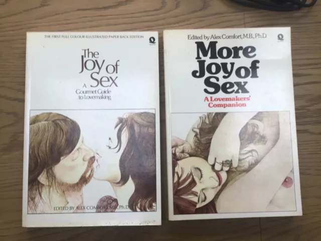 The Joy of Sex & More Joy of Sex - Alex Comfort - 2 illustrated PB books 1970s